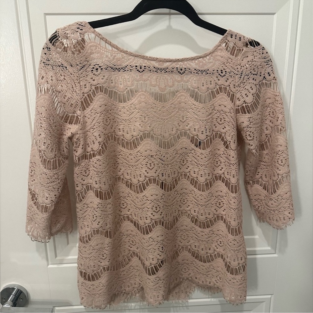 ZARA petal rose lace Top for women size S pre-owned